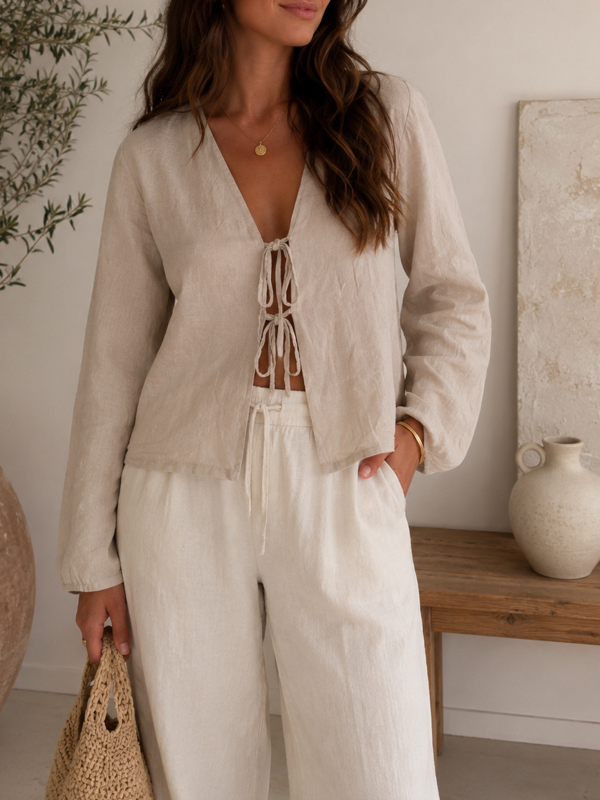Bluse aus Leinen